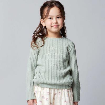 ケーブル編みカットニットサイドボタンプルオーバー(90~150cm)