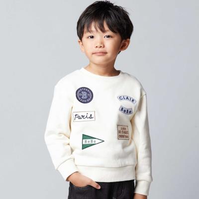 裏起毛ペナントワッペントレーナー(90~150cm)