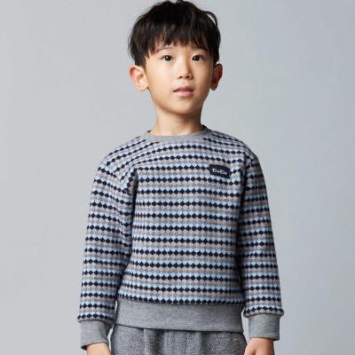 ダイヤMIXボーダーカットニットプルオーバー(90~150cm)