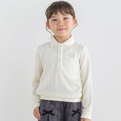 ケーブルジャガードニットポロ(90~160cm)
