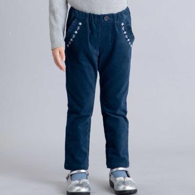 リブレスコールフリルリボンポケットスリムロングパンツ(100~160cm)