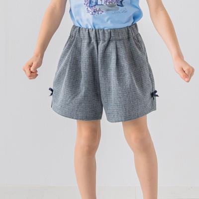 リネン調オックスショートパンツ(90~150cm)(90cm ネイビー