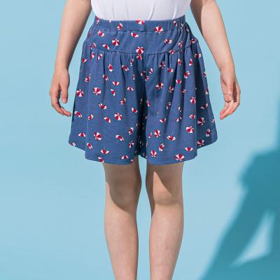 お揃い】パラソルプリント強撚スムースキュロットパンツ(90~150cm