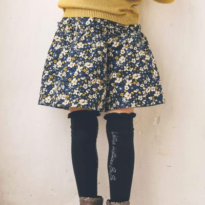 【お揃い】シャツコールフラワープリントキュロット(90~150cm)