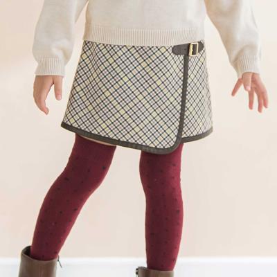 【お揃い】TRチェックパイピングラップスカート風ショートパンツ(100~150cm)