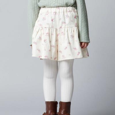 【お揃い】シャツコールGirlyフラワープリントキュロットパンツ(90~150cm)