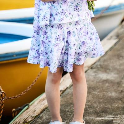 【お揃い】ジャルダンフルーリプリントサッカーキュロットパンツ(90~150cm)