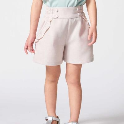 リネン調キャンバスポケットフリルショートパンツ(90~160cm)