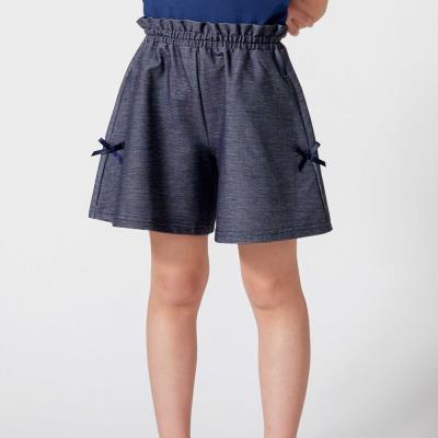 デニムニットストレッチキュロットパンツ(100~150cm)