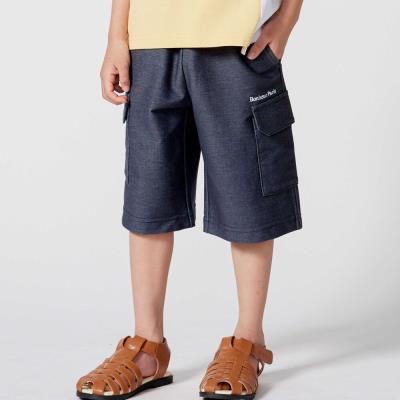 デニムニットストレッチカーゴハーフパンツ(90~160cm)