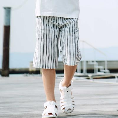 【お揃い】ナチュラルストライプハーフパンツ(90~140cm)