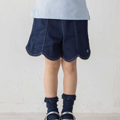 ジョグデニムスカラップショートパンツ(90~150cm)