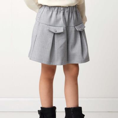 ヘリンボンボックスタックキュロットパンツ(90~160cm)
