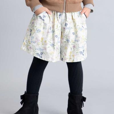 【お揃い】メモワールフラワープリントキュロットパンツ(90~150cm)