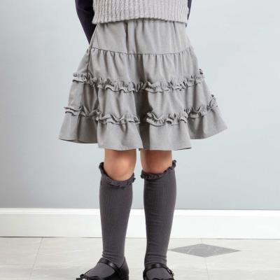 シャンブレーフリルティアードスカート(100~150cm)