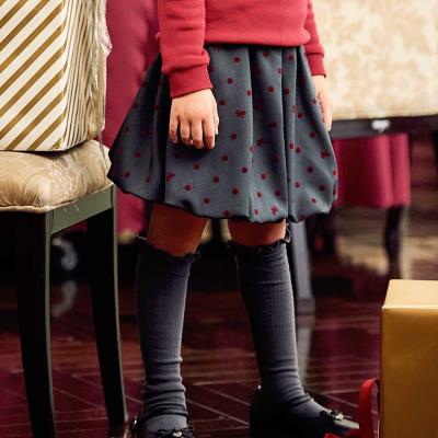 フロッキープリントドットバルーンスカート(100~140cm)