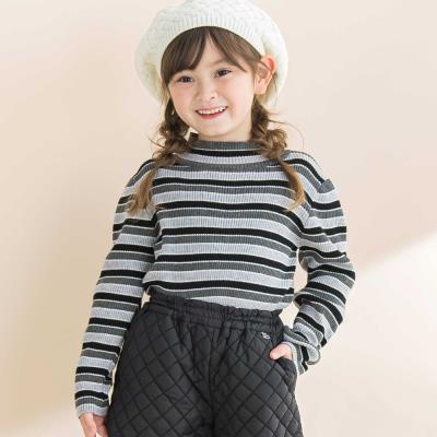 マルチボーダーリブハイネックニット(90~150cm)