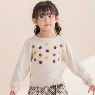 かぎ針花モチーフニットプルオーバー(100~140cm)