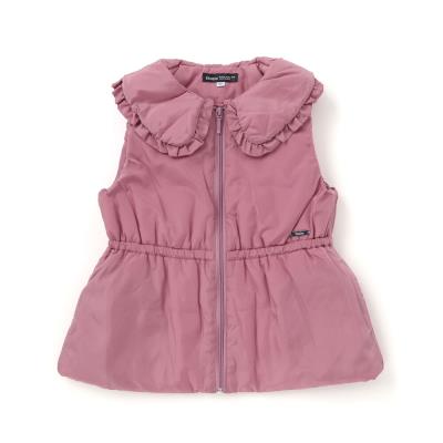 【撥水】BIGカラー中綿フリルベスト(90~150cm)