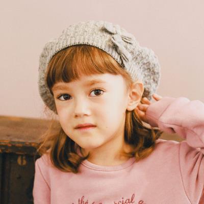 リボン付きニットベレー(48~56cm)