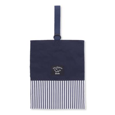 ストライプ切り替えシューズバッグ