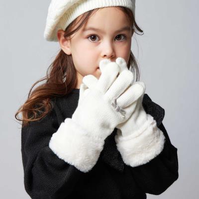 【お揃い】リボンニット手袋