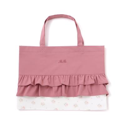 花柄切り替えフリルレッスンバッグ