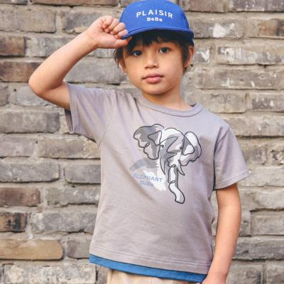 天竺アニマルプリントTシャツ(80~150cm)(80cm グレー): トップス【べべ  