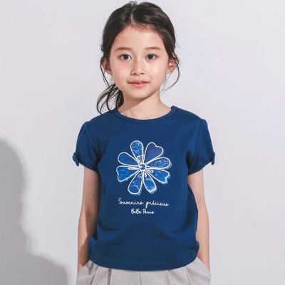 BERSHKA｜半袖プリント ミニTシャツ リボン付き 肩 あき リボン 付き ロゴ チョウチョ プリント Tシャツ（80