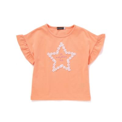 【WEB限定】お花レース星フリル天竺半袖Tシャツ(100~140cm)