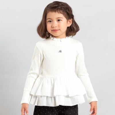 ペプラムフリル切替テレコプルオーバー(90~150cm)