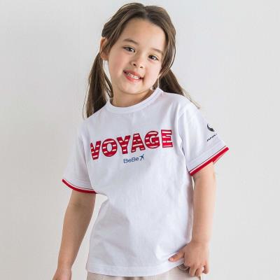【JALコラボ】VOYAGEボーダーロゴパッチ半袖Tシャツ(100~130cm)