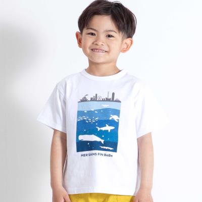 ウミノナカプリント天竺半袖Tシャツ(90~140cm)