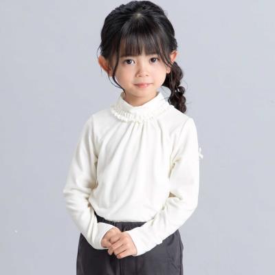 【日本製】ミップスウェードフリルハイネックTシャツ(80~160cm)