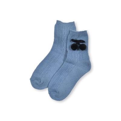 ボンテン付きクルーソックス(11~24cm)