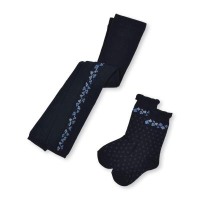 サイド花柄レギンスセット(80~140cm)