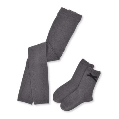 ケーブル編みレギンス+リボンソックスSET(80~140cm)