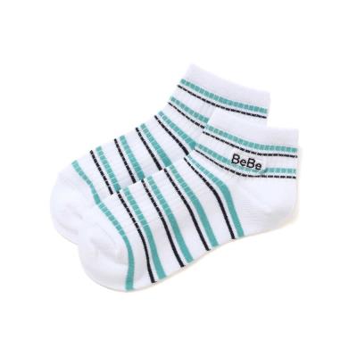 マルチボーダーロゴ刺しゅうアンクルソックス(11~24cm)