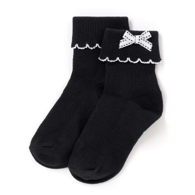 リボンポイントスカラップ折り返しソックス(11~24cm)