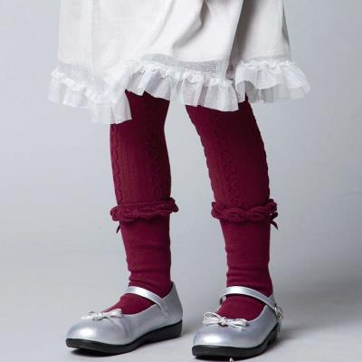 ケーブル編みレギンス+フリルクルーソックスセット(80~140cm)