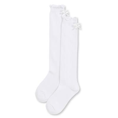 バックリボン透かし編みハイソックス(15~24cm)