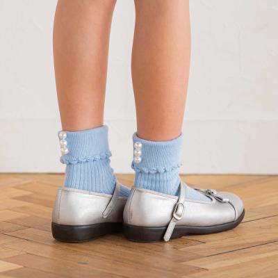 パールモチーフ折り返しソックス(11~24cm)