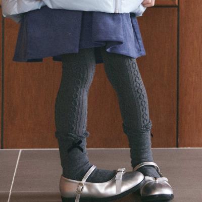 ケーブル編みレギンス+リボンクルーソックスセット(80~140cm)