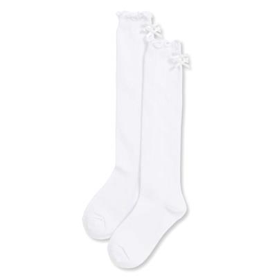 バックリボン透かし編みハイソックス(15~24cm)