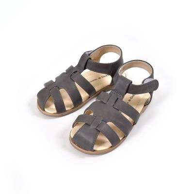 BeBe ロゴ 型押し カメ サンダル（13～18cm）(13cm グレー