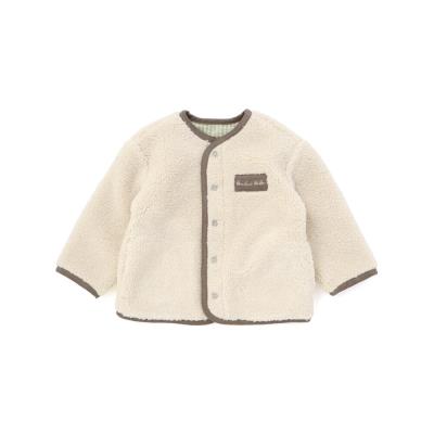 シープボアリバーシブルノーカラーコート(90cm)