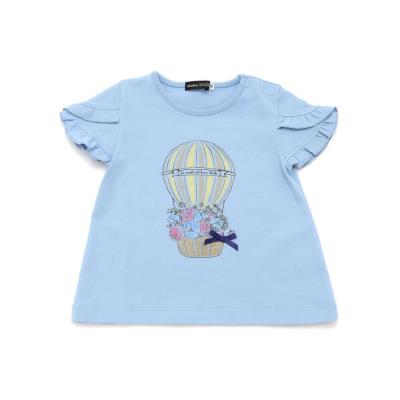 気球プリントクロス袖天竺Tシャツ(80~90cm)
