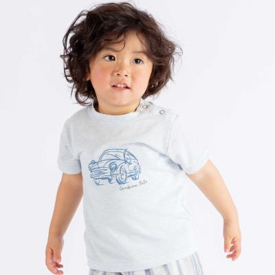 クラシックカースケッチ杢天竺半袖Tシャツ(80~100cm)