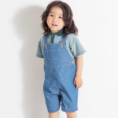 ライトオンスデニムサロペットハーフパンツ(80~90cm)