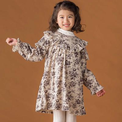 【限定商品】花柄コールテンフリルワンピース(95~150cm)【LIMITED EDITION】